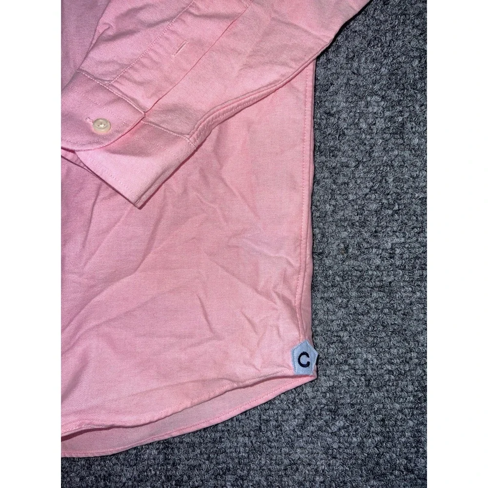 Cremieux Classics Men's Pink Cotton Button-Up‎ Shirt Long Sleeve Size S